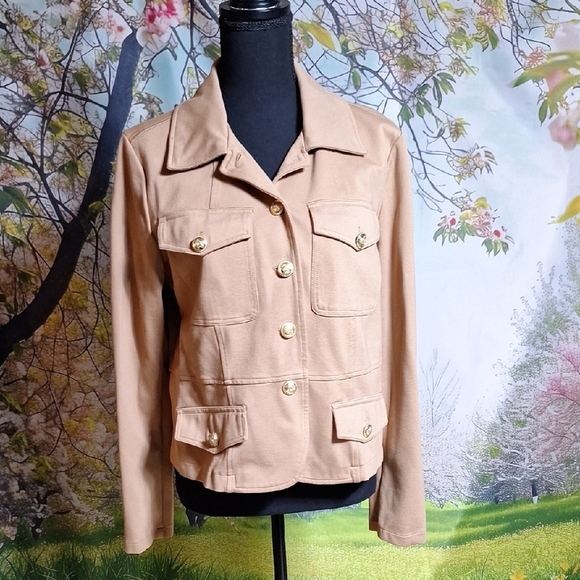 Joie Jackets & Blazers - Joie Tan Blazer with Gold Accents